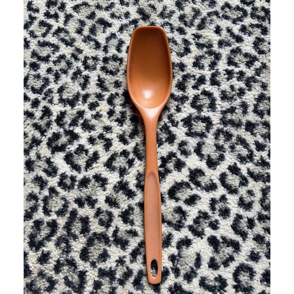 Vintage Foley Orange Pumpkin Hard Plastic Serving Spoon 1970s Retro